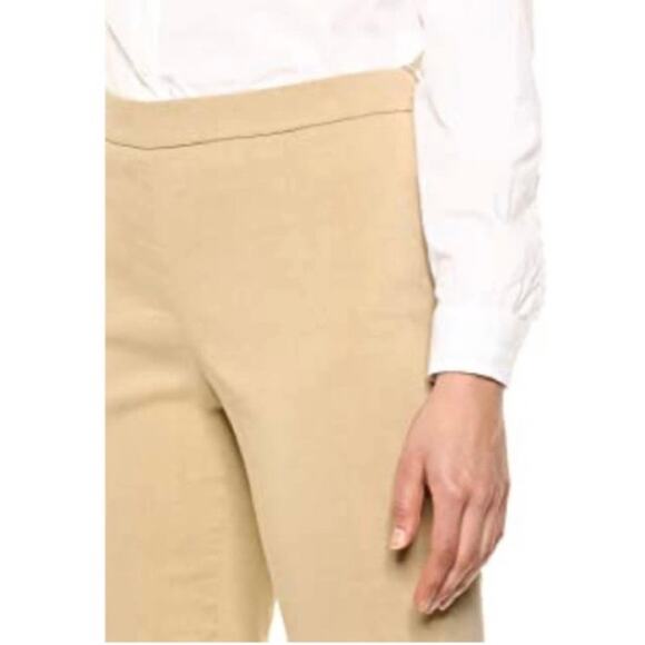 Theory Classic Minimalist Basic Pull On Eco  Organic Crunch Khaki Pants Size 10 - Picture 3 of 10